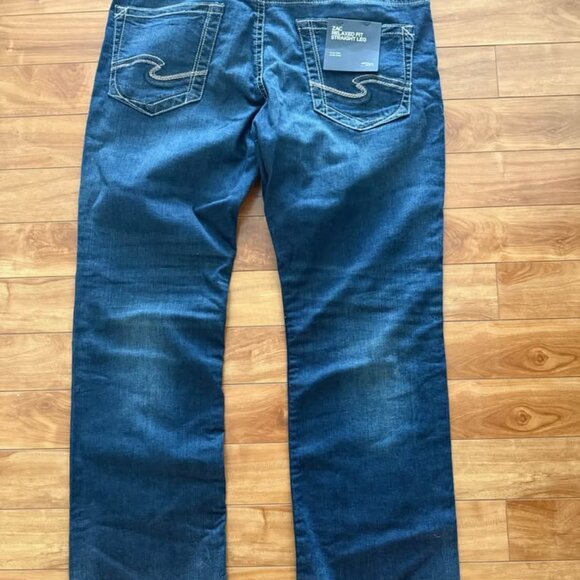 SILVER JEANS | Zac Relaxed Fit Straight Leg 38x34 - Picture 6 of 10